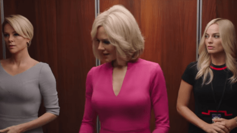 Egy liftben Margot Robbie, Nicole Kidman és Charlize Theron