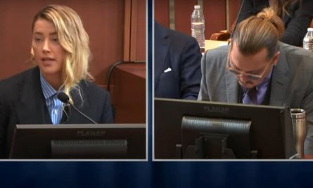 Érzelemdús vallomást tett Amber Heard Johnny Depp ellen Johnny Depp egy pillanatra sem nézett Amber Heardre a színésznő 