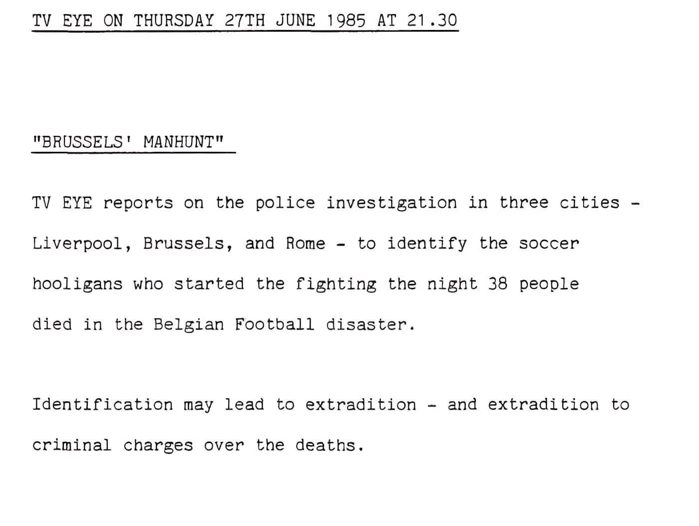 A Heysel-tragédia - A futball sötét napja || Felelősök