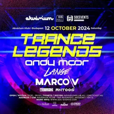 TRANCE LEGENDS w/ ANDY MOOR, LANGE, MARCO V