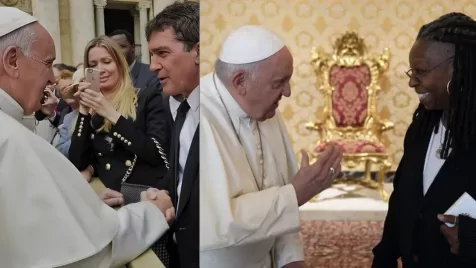 Így búcsúzik Whoopi Goldberg, Antonio Banderas és a többi világsztár Ferenc pápától