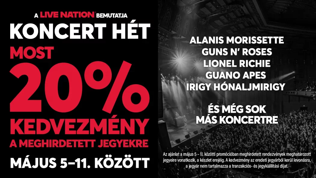Ismét Live Nation Koncert Hét