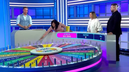 Szerencsekerék: Valkó Eszter nem volt túl sportszerű a játékostársával