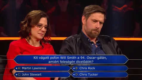 Will Smith pofonjától és Makranczi Zalán gondolkodásától volt hangos a Legyen Ön is milliomos! stúdiója