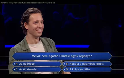 Legyen Ön is milliomos!: egy furmányos Agatha Christie-kérdés majdnem kifogott a játékoson